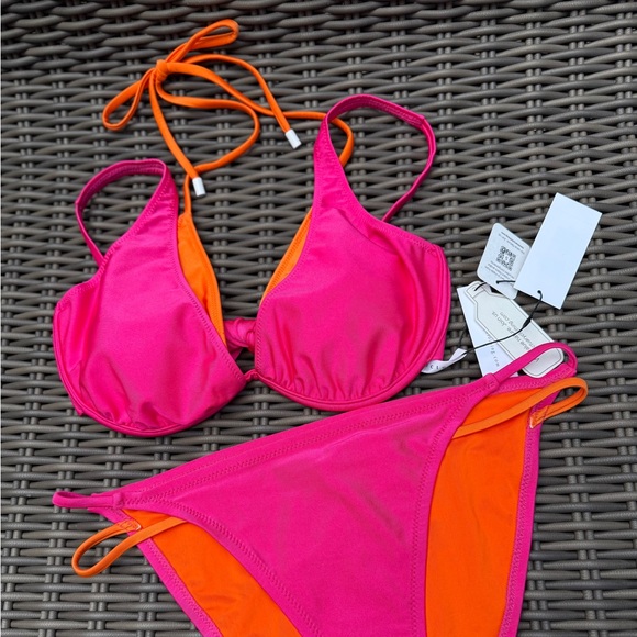 Sanctuary Pink and Orange Bikini - Size M/L - NWT - Picture 6 of 16